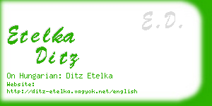 etelka ditz business card